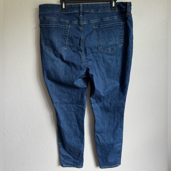 NYDJ Dark Wash Blue Denim High Rise Skinny Jeans Womens 16 Stretch Casual - Picture 4 of 5